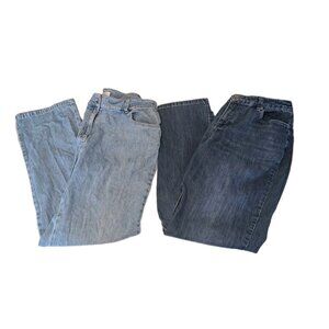 Christopher & Banks Women's Size 12 Blue Jeans 32x30 Lot Of TWO